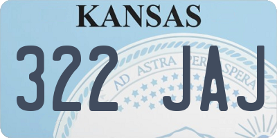 KS license plate 322JAJ