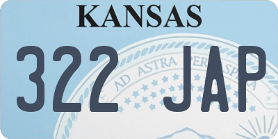 KS license plate 322JAP