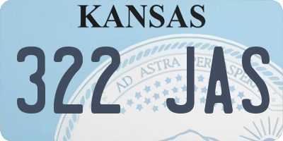 KS license plate 322JAS