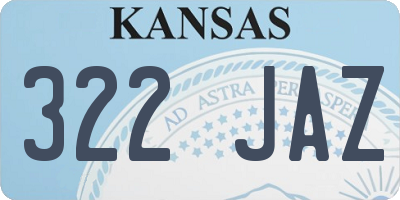 KS license plate 322JAZ