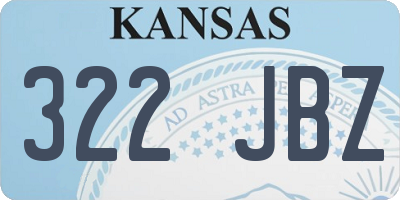 KS license plate 322JBZ