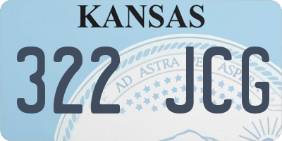 KS license plate 322JCG