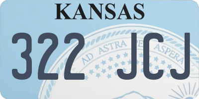 KS license plate 322JCJ