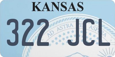 KS license plate 322JCL