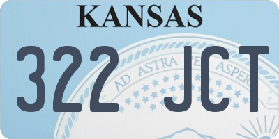 KS license plate 322JCT