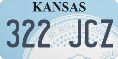 KS license plate 322JCZ