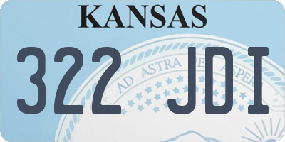 KS license plate 322JDI