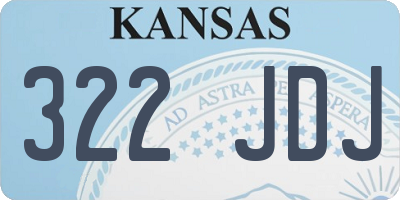 KS license plate 322JDJ