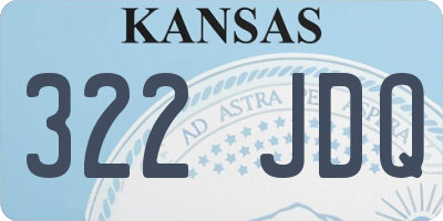 KS license plate 322JDQ