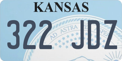 KS license plate 322JDZ