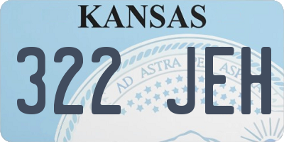 KS license plate 322JEH