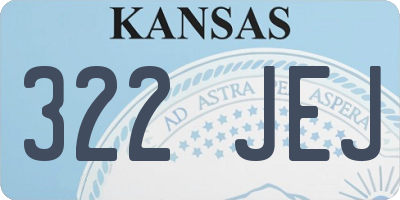 KS license plate 322JEJ