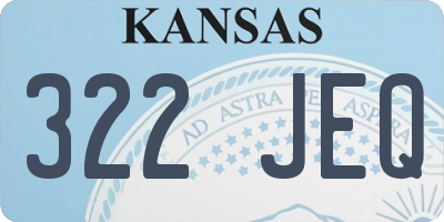 KS license plate 322JEQ