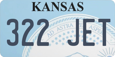 KS license plate 322JET