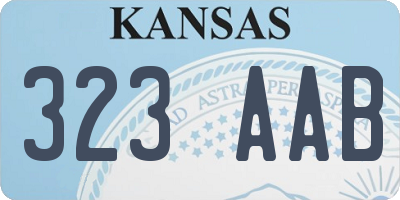 KS license plate 323AAB