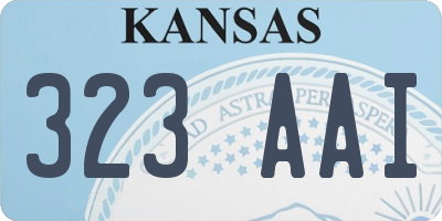 KS license plate 323AAI