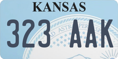 KS license plate 323AAK