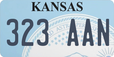 KS license plate 323AAN