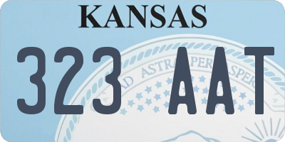 KS license plate 323AAT