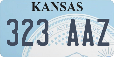 KS license plate 323AAZ