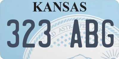 KS license plate 323ABG
