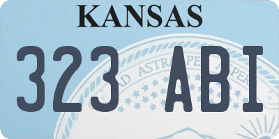 KS license plate 323ABI