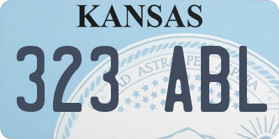 KS license plate 323ABL