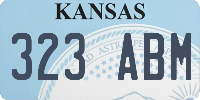 KS license plate 323ABM