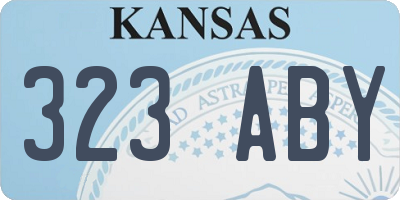 KS license plate 323ABY