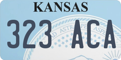 KS license plate 323ACA