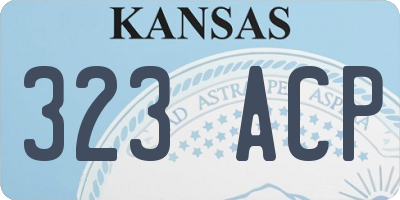 KS license plate 323ACP