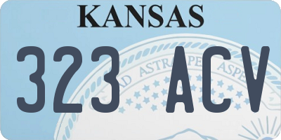KS license plate 323ACV