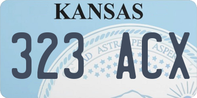 KS license plate 323ACX