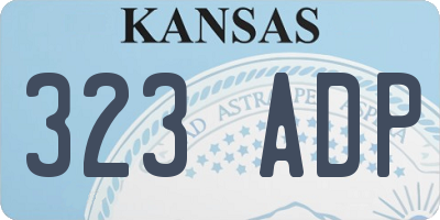 KS license plate 323ADP