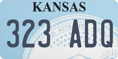 KS license plate 323ADQ