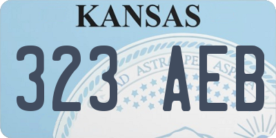 KS license plate 323AEB