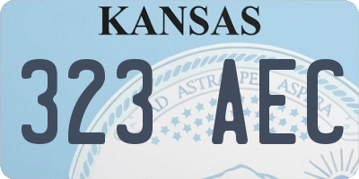KS license plate 323AEC