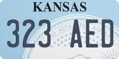 KS license plate 323AED