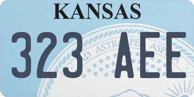 KS license plate 323AEE