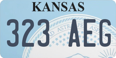 KS license plate 323AEG