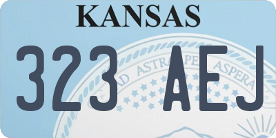 KS license plate 323AEJ