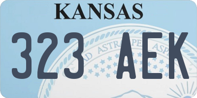 KS license plate 323AEK
