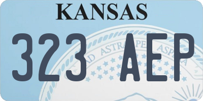 KS license plate 323AEP