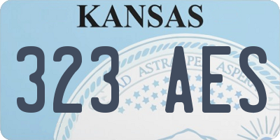 KS license plate 323AES