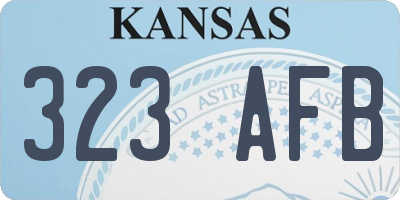 KS license plate 323AFB