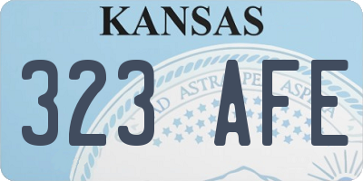KS license plate 323AFE