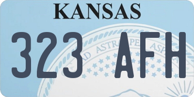 KS license plate 323AFH
