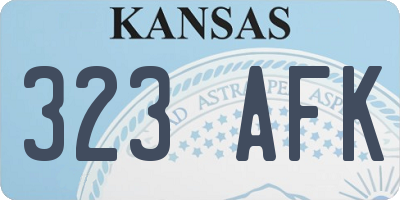 KS license plate 323AFK