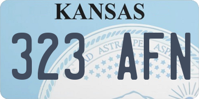 KS license plate 323AFN