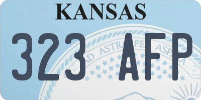 KS license plate 323AFP